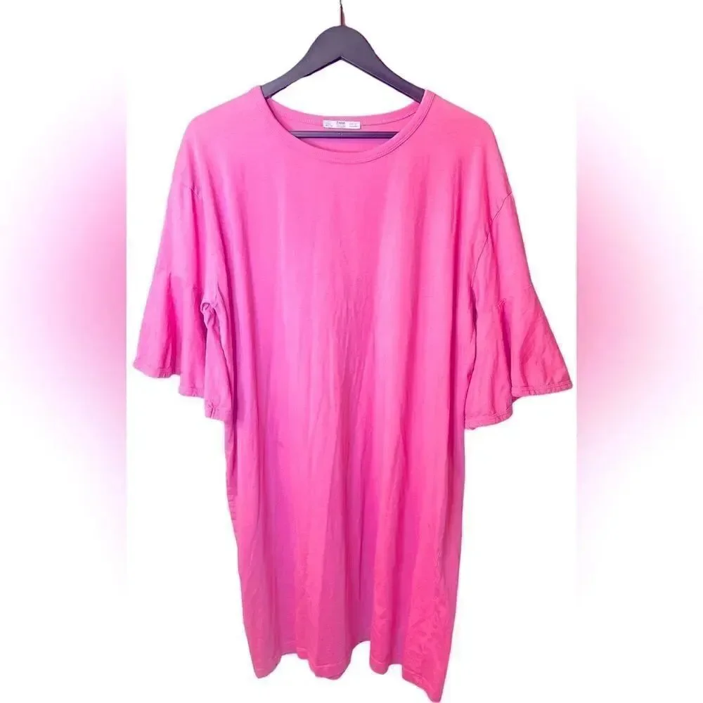 Zara Ruffle Sleeve Tunic Dress